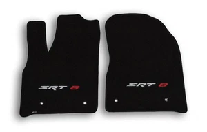 16-19 Jeep Grand Cherokee SRT 8|Black Velourtex Carpet 2pc Front Mats with Logo - Foto 1 di 8