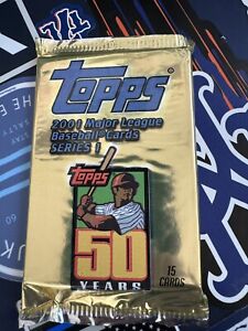 2001 Topps Series 1 MLB  - (1 ) HOBBY Pack of 10 SEALED MLB * SEE BELOW NOTES  *