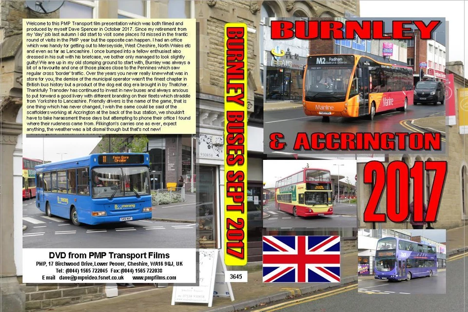 3645. Burnley, Accrington. UK. Buses October 2017. We catch up with the renewed  - Image 1 of 1
