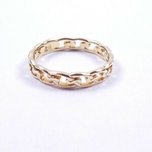 Chain Design Ring 9 carat yellow gold Size O