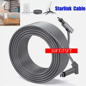 30-75ft Replacement Cable Wire for Starlink Rectangular Satellite V2 Waterproof - Picture 1 of 15