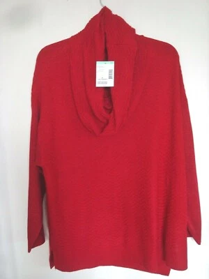Suéter Damas Plus Laura Scott Capucha Cuello Rojo Talla 3 X NUEVO Foto 1 de 2