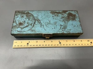 (K) VINTAGE SK S-K WAYNE METAL SOCKET RATCHET TRAY TOOL CASE - 8.5"X3.5" - USA - Picture 1 of 5