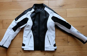 Baby Biker Kids Demon Sport Leather Childs Motorcycle Motorbike Jacket White T - Picture 1 of 3