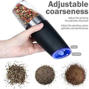 Electric Salt or Pepper Grinder with Gravity Sensor for Effortless Seasoning UK - Foto 1 di 17