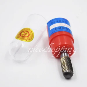 Cylindrical Cut Tungsten Carbide Burr Bur Cutting Tool Die Grinder Bit 1/4 C6 - Picture 1 of 7