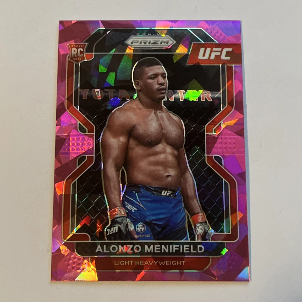 Alonzo Menifield 2022 Panini Prizm UFC Cracked Pink Ice Prizm Rookie Card #157 - Image 1 of 2
