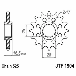 RITZEL JT 1904 Z16 FÜR KTM 990 SUPERMOTO / T 2009-2013 - Bild 1 von 2