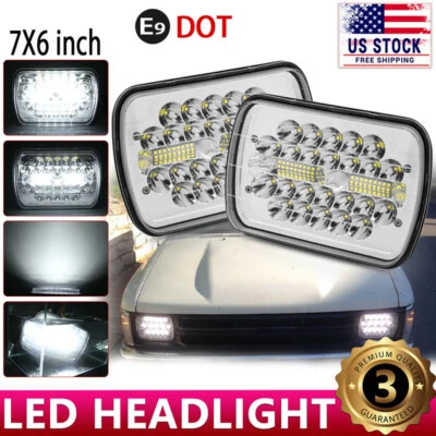 DOT 7X6" 5X7"inch Rectangle LED HI-LO SEALED HEADLIGHT FOR TOYOTA PICKUP TRUCK - Image 1 of 4
