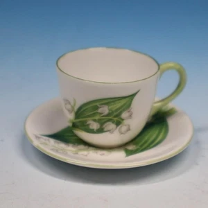 Shelley China - Lily of the Valley 13822 - Miniature Cup and Saucer - Picture 1 of 5