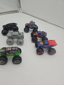 Monster Jam Truck Lot Of 6 BKT Grave Digger Superman Batman Wonder Woman Joker - Picture 1 of 8