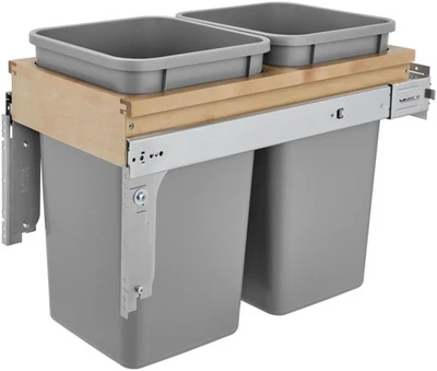 Rev-A-Shelf 4WCTM-15BBSCDM2 Wood Classics 12"W montaje superior doble - plateado Foto 1 de 4