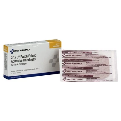 First Aid Only Tan Fabric Adhesive Bandage Sterile 2 x 3" 10 per Box - Image 1 of 3