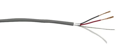 West Penn Wire 22 AWG 2 Conductor Stranded Shielded Plenum Cable Gray CL3P fo...