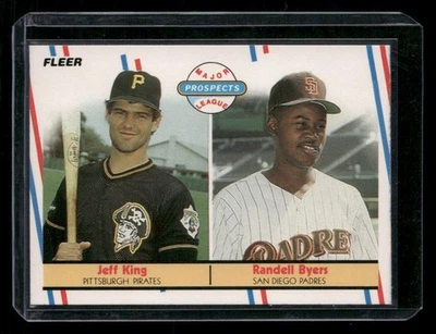 1988 Fleer - Jeff King, Randy Byers #653 (RC) - Image 1 of 2