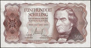 Autriche - billet de 500 Schilling Josef Ressel 01-07-1965 SUP ! P#139 - Picture 1 of 2