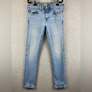 Vtg J. Crew 484 slim jeans size 32X32 tapered leg light wash edgy stretchy Y2K - Picture 1 of 14
