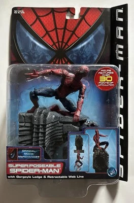 VINTAGE 6" SPIDER-MAN MOVIE SUPER POSEABLE SPIDER-MAN FIGURE TOYBIZ 2002 NEW - Image 1 of 2