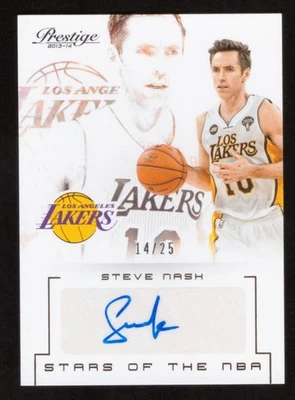 2013-14 Panini Prestige Steve Nash Stars Of The NBA Auto 14/25 Lakers - Image 1 of 2