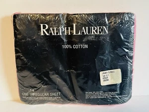 Vintage klassisches RALPH LAUREN flaches Laken Twin Azalee rosa 100 % Baumwolle NEU unregelmäßig - Bild 1 von 9