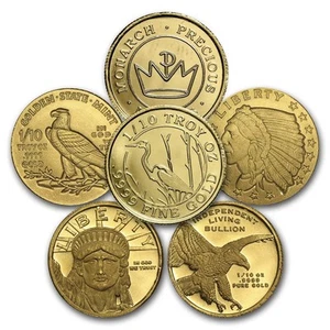 1/10 oz Gold Round - Secondary Market - Picture 1 of 1