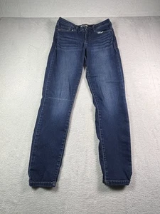 L.E.I. Jeans Junior Girl's Size 9 Regular Faded Dark Wash Kids Denim Jeans - Picture 1 of 11
