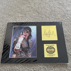 Michael Jackson Signed Pre Printed Autograph A4 Photo Limited Edition - Foto 1 di 1