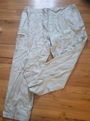 Pantalones George Foreman Hombre 4XT 100% Lino 48x34 Beige Signature Collection Foto 1 de 4