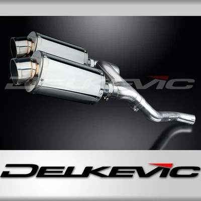 HONDA VFR800 VTEC 2002-2013 225mm OVAL STAINLESS SILENCER EXHAUST KIT - Image 1 of 4