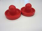 2 Red Air Hockey Handles Pushers Mallets Goalies FREE Shipping