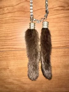 DAD GARSON LUXURY Mink Crystal Chain Crystal partly chipped - Picture 1 of 6
