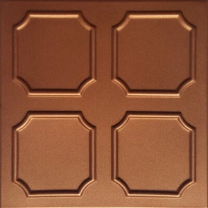 Ceiling Tiles Glue Up 20" x 20" DIY, Decorative, Styrofoam, ALFA Metallic Copper - Bild 1 von 4