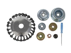 6 Inch Steel Wire Rotary Brush Cutter Trimmer Head with Universal Adapter 8pc... - Picture 1 of 7