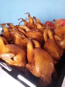 4 x SMOKED QUAILS (4 Smoked Quails in a Package) Ready To Eat - Picture 1 of 5