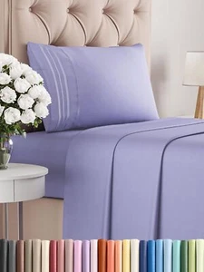 Twin XL Size 3 Piece Sheet Set - Comfy Breathable & Cooling Sheets - Hotel Lu... - Picture 1 of 8