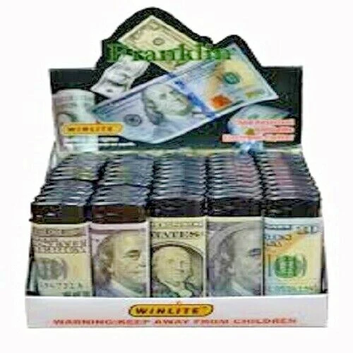 WINLITE Lighter FRANKLIN Theme in a Retail store front Display 50 pcs - Image 1 of 3