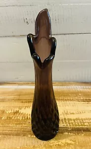 Vintage Mid Century Amethyst lila geschwungene Vase 9" hoch - Bild 1 von 9