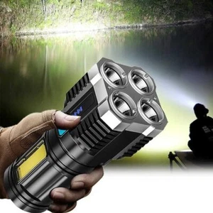 LED Super Bright Rechargeable Torches, Flashlight 3000 Lumens Battery Power SD3 - Picture 1 of 7