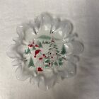 Christmas Landscape Bowl Dish  by Mikasa “Celebrations” Fluted Edge • Pre-owned