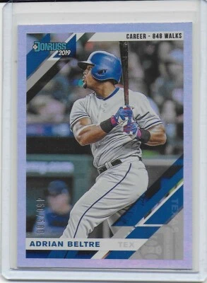Donruss Career Stat Line Variations #80 2019 Adrian Beltre/500 Foto 1 de 2