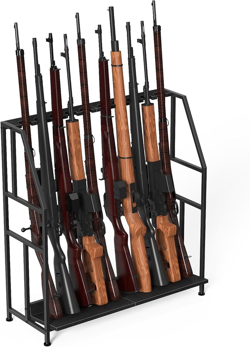 Floor Gun Stand 360-Degree Spinning Indoor Gun Rack – Holds Up To 12 ...