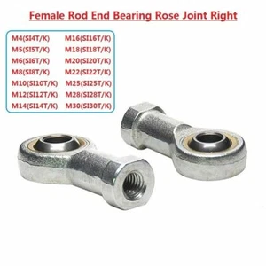 Female Rod End Bearing Rose Joint Right Hand Thread M4/5/6/8/10/12/14/16/20-M30 - Picture 1 of 5
