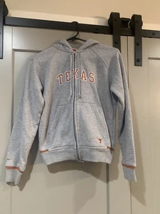 Vtg Nike Texas Longhorns Hoodie Womens Small Gray Orange Y2K - Picture 1 of 6