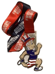 Uncle Sam Metal Medal Ribbon Freedom Run 2020; DIY Patriotic Christmas Ornament - Picture 1 of 7