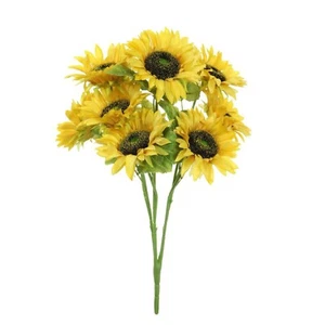 Artificial Sunflowers - Large Realistic Bush with 9 Flower Heads - Picture 1 of 1