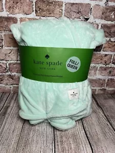 KATE SPADE Aqua Teal Full/Queen Fleece Blanket 98"x92" 100% Polyester - Picture 1 of 3