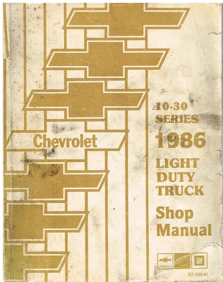 CHEVROLET C/K10 C/K20 C/K30 PICK-UP G10 G20 G30 VAN 1986 FACTORY WORKSHOP MANUAL - Image 1 of 1