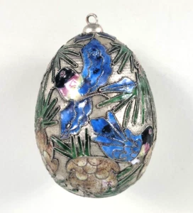 Vintage Cloisonne Enameled Textured Decorative Bird Ornament - Picture 1 of 4