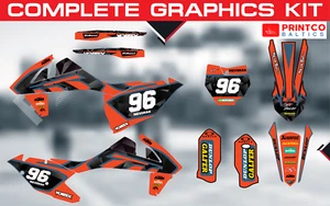 KTM SX EXC 65 85 125 250 300 450 2013-2025 complete graphics kit 21 mil - Picture 1 of 9