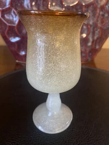 1930’s Napoleone Martinuzzi Murano Pulegoso Amber Seafoam Apertif Glass - Picture 1 of 13